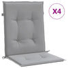 Stella Homewares Garden Lowback Chair Cushions 4 pcs Grey Oxford Fabric