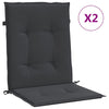 Stella Homewares Garden Lowback Chair Cushions 2 pcs Black 100x50x3 cm Oxford Fabric