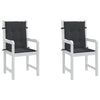 Stella Homewares Garden Lowback Chair Cushions 2 pcs Black 100x50x3 cm Oxford Fabric