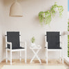 Stella Homewares Garden Lowback Chair Cushions 2 pcs Black 100x50x3 cm Oxford Fabric