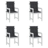 Stella Homewares Garden Lowback Chair Cushions 4 pcs Black 100x50x3 cm Oxford Fabric