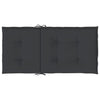 Stella Homewares Garden Lowback Chair Cushions 4 pcs Black 100x50x3 cm Oxford Fabric