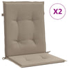 Stella Homewares Garden Lowback Chair Cushions 2 pcs Taupe 100x50x3 cm Oxford Fabric