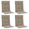 Stella Homewares Garden Lowback Chair Cushions 4 pcs Taupe 100x50x3 cm Oxford Fabric
