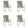 Stella Homewares Garden Lowback Chair Cushions 4 pcs Taupe 100x50x3 cm Oxford Fabric