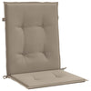 Stella Homewares Garden Lowback Chair Cushions 4 pcs Taupe 100x50x3 cm Oxford Fabric
