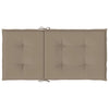 Stella Homewares Garden Lowback Chair Cushions 4 pcs Taupe 100x50x3 cm Oxford Fabric