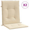 Stella Homewares Garden Lowback Chair Cushions 2 pcs Beige 100x50x3 cm Oxford Fabric