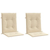 Stella Homewares Garden Lowback Chair Cushions 2 pcs Beige 100x50x3 cm Oxford Fabric