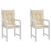 Stella Homewares Garden Lowback Chair Cushions 2 pcs Beige 100x50x3 cm Oxford Fabric