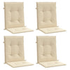 Stella Homewares Garden Lowback Chair Cushions 4 pcs Beige 100x50x3 cm Oxford Fabric