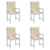 Stella Homewares Garden Lowback Chair Cushions 4 pcs Beige 100x50x3 cm Oxford Fabric