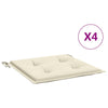 Stella Homewares Garden Chair Cushions 4 pcs Cream 40x40x4 cm Oxford Fabric