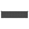 Stella Homewares Garden Bench Cushion Black 200x50x4 cm Oxford Fabric