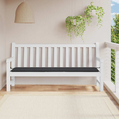 Stella Homewares Garden Bench Cushion Black 200x50x4 cm Oxford Fabric