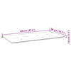 Stella Homewares Garden Bench Cushion Taupe 120x50x4 cm Oxford Fabric