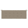 Stella Homewares Garden Bench Cushion Taupe 150x50x4 cm Oxford Fabric