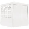 Stella Homewares Professional Party Tent with Side Walls 2.5x2.5 m White 90 g/m²