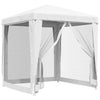 Stella Homewares Party Tent with 4 Mesh Sidewalls 2x2 m White