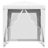 Stella Homewares Party Tent with 4 Mesh Sidewalls 2x2 m White