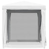 Stella Homewares Party Tent with 4 Mesh Sidewalls 2x2 m White