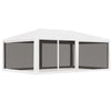 Stella Homewares Party Tent with 4 Mesh Sidewalls 4x6 m White