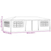 Stella Homewares Professional Party Tent with Side Walls 4x9 m White 90 g/m²