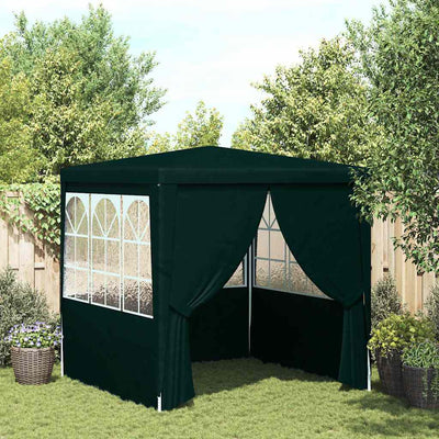 Stella Homewares Professional Party Tent with Side Walls 2.5x2.5 m Green 90 g/m²