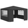 Stella Homewares Professional Party Tent with Side Walls 4x4 m Anthracite 90 g/m²