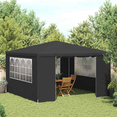 Stella Homewares Professional Party Tent with Side Walls 4x4 m Anthracite 90 g/m²
