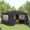 Stella Homewares Professional Party Tent with Side Walls 4x4 m Anthracite 90 g/m²