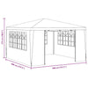Stella Homewares Professional Party Tent with Side Walls 4x4 m Green 90 g/m²