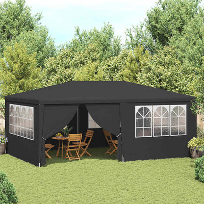 Stella Homewares Professional Party Tent with Side Walls 4x6 m Anthracite 90 g/m²