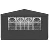 Stella Homewares Professional Party Tent with Side Walls 4x9 m Anthracite 90 g/m²