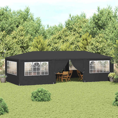 Stella Homewares Professional Party Tent with Side Walls 4x9 m Anthracite 90 g/m²