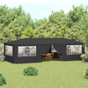 Stella Homewares Professional Party Tent with Side Walls 4x9 m Anthracite 90 g/m²