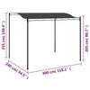 Stella Homewares Sunshade Awning 3x2.4 m Anthracite