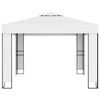 Stella Homewares Gazebo with Double Roof 3x3 m White