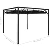 Stella Homewares Garden Gazebo with Retractable Roof Canopy 3x3 m Anthracite