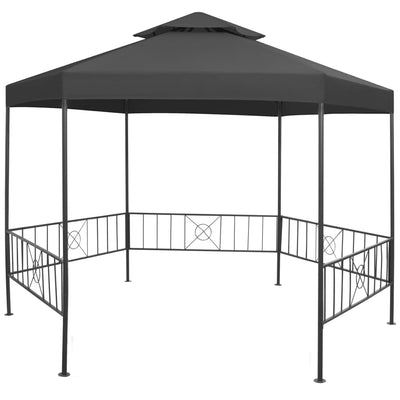 Stella Homewares Garden Gazebo 323x275x265 cm Anthracite