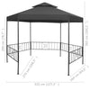 Stella Homewares Garden Gazebo 323x275x265 cm Anthracite
