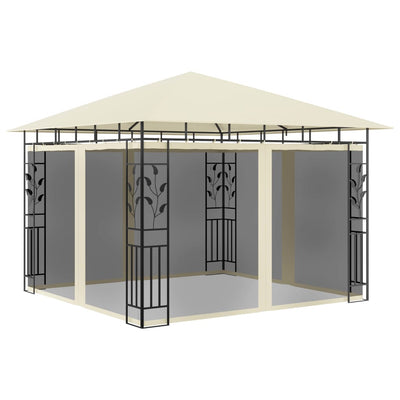 Stella Homewares Gazebo with Mosquito Net 3x3x2.73 m Cream 180 g/m²
