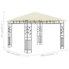 Stella Homewares Gazebo with Mosquito Net 3x3x2.73 m Cream 180 g/m²