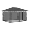 Stella Homewares Gazebo with Mosquito Net 4x3x2.73 m Anthracite 180 g/m²