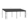 Stella Homewares Wall-mounted Gazebo 3x6 m Anthracite Fabric