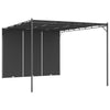 Stella Homewares Garden Gazebo with Side Curtain 4x3x2.25 m Anthracite
