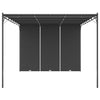 Stella Homewares Garden Gazebo with Side Curtain 4x3x2.25 m Anthracite