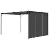 Stella Homewares Garden Gazebo with Side Curtain 4x3x2.25 m Anthracite