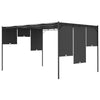 Stella Homewares Garden Gazebo with Side Curtain 4x3x2.25 m Anthracite