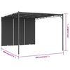 Stella Homewares Garden Gazebo with Side Curtain 4x3x2.25 m Anthracite